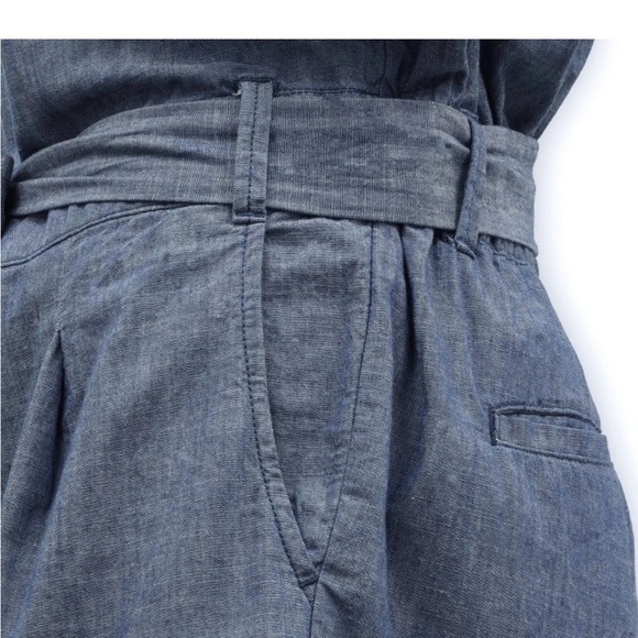 NWOT Hope & Henry Blue Denim chambray Sleeveless Romper size 6 - Picture 4 of 6